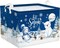 Winter Animals Storage Basket Christmas Snowman Penguin Gift Basket Kid Polar Bear Deer Owl Seal Nursery Bin Large Clothes Toy Book Shelf Basket Cube